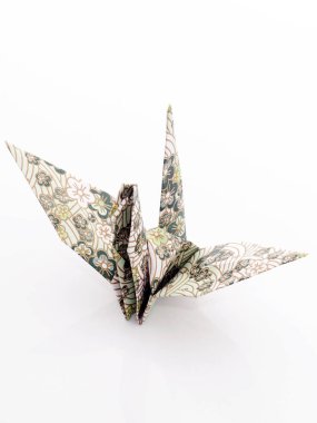 Kağıt kuş yakın çekim 