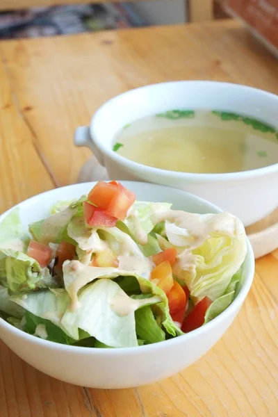 Здоровый Салат Чистый Суп — стоковое фото