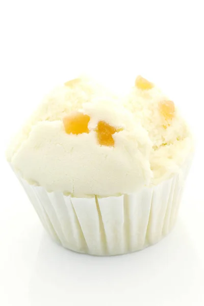 Close Colorful Cupcake White Background — Stock Photo, Image