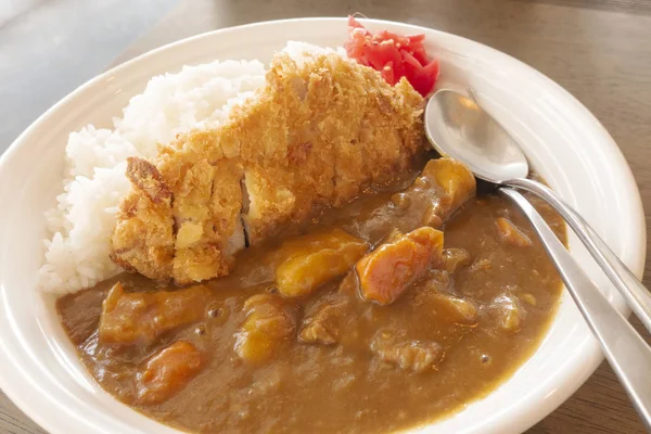 Curry Gebratener Reis Mit Schweinefleisch Nach Japan — Stockfoto