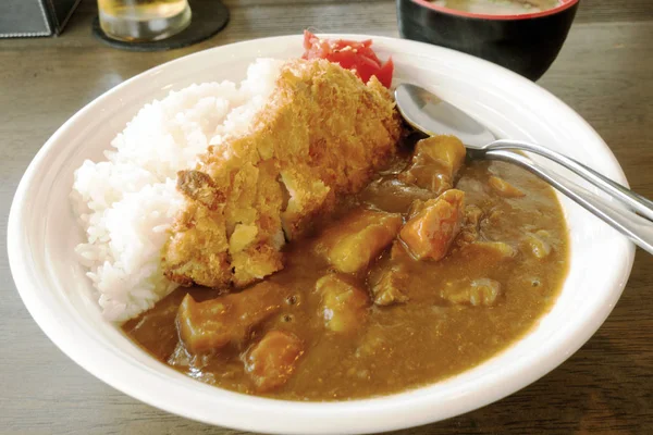 Curry Gebratener Reis Mit Schweinefleisch Nach Japan — Stockfoto
