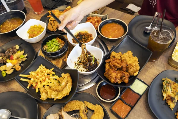 Comida Coreana Mesa — Foto de Stock
