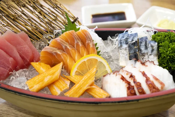 Setați Mâncare Populară Sashimi Din Japonia — Fotografie, imagine de stoc