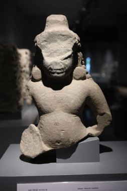 Prachinburi, Thailand - August 3, 2025: Antiques in the gallery of Prachin Buri National Museum