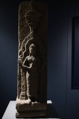 Prachinburi, Thailand - August 3, 2025: Antiques in the gallery of Prachin Buri National Museum