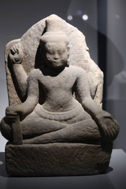 Prachinburi, Thailand - August 3, 2025: Antiques in the gallery of Prachin Buri National Museum