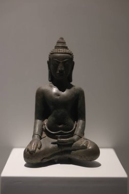 Prachinburi, Thailand - August 3, 2025: Antiques in the gallery of Prachin Buri National Museum