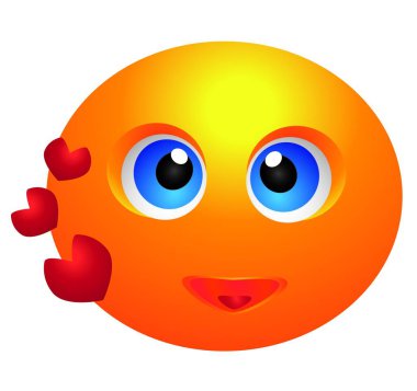  Soyut çizim gülümsemesi sevgidir.