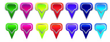  İllüstrasyon ağ tasarımı için parlak oklar ayarladı 