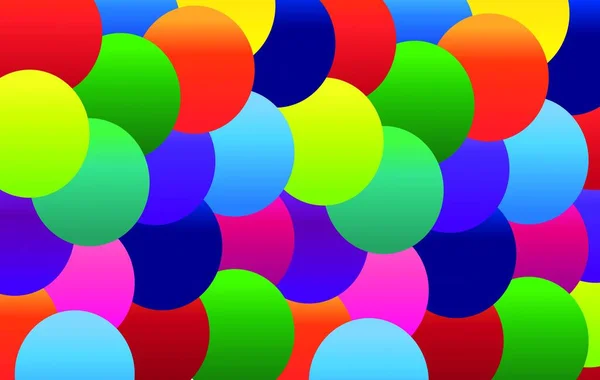 Illustration Bright Different Colors Balls — Stock Vector