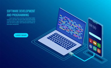 yazılım geliştirme ve kodlama. kavramın programlama