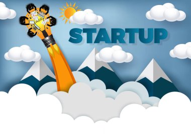 lambalar gökyüzüne başlatmak, İşadamları modern beyin fırtınası için yardım. 