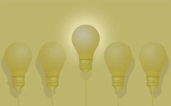 Creative ideas about the Light bulb. — Stock Vector