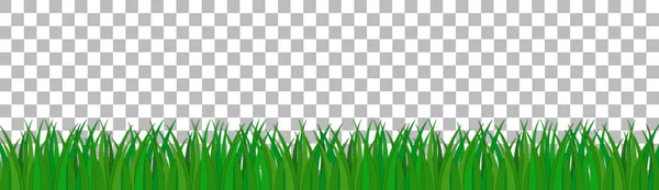 Grand ensemble de bordures d'herbe fraîche de printemps vert en longueurs — Image vectorielle