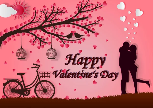 Valentine's Day concept with men and women standing together Royalty Free Stock Vectors
