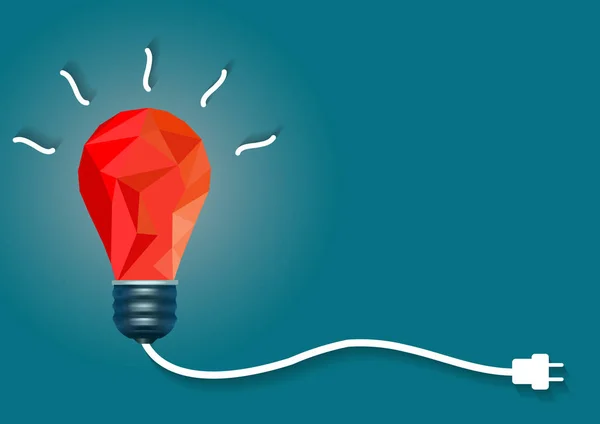Ideas Red Orang Crumpled Paper Ball Lightbulb Creative Business Concept — Stock Vector