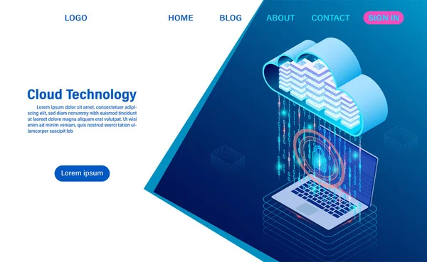 Cloud Computing technology Concept — Stock Vector