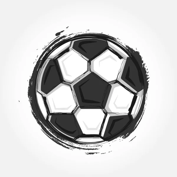 Football Style Grunge Sur Fond Dégradé Couleur Grise Design Plat — Image vectorielle