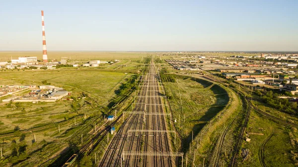 Drone'dan boru fabrikası demiryolu