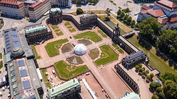 Palácio de Zwinger de drone — Fotografia de Stock