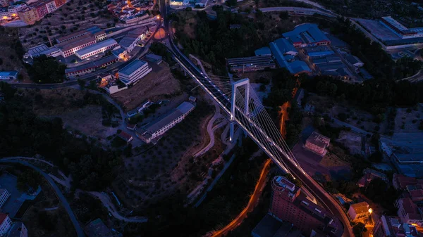 İspanya Alcoi Alcoy gece görüş köprü drone