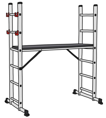 Beyaz metal küçük iskele