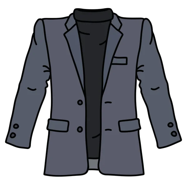 グレーのジャケットと黒のプルオーバー — ストックベクタ