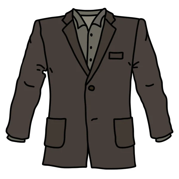 Chaqueta Marrón Oscuro — Vector de stock