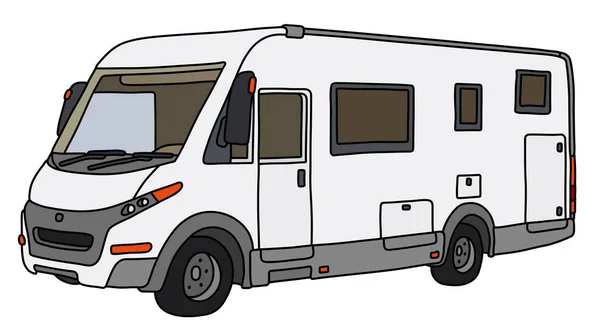 Dessin Vectorisé Main Grand Camping Car Moderne — Image vectorielle