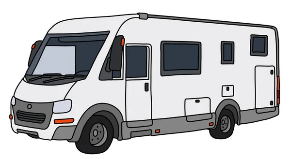 Dessin Vectorisé Main Grand Camping Car Moderne — Image vectorielle