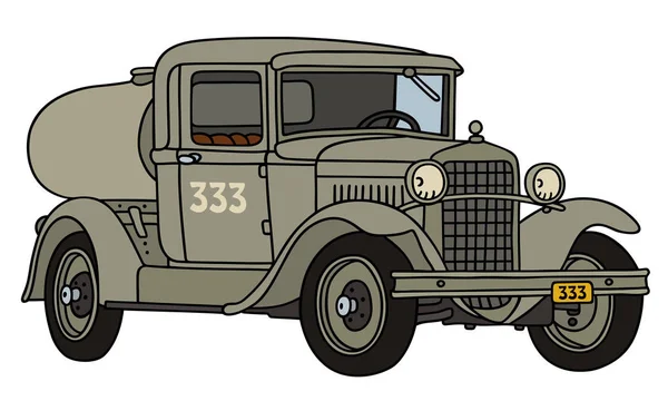 Caminhão Tanque Militar Vintage — Vetor de Stock