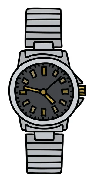 运动防水手表的手画 — 图库矢量图片