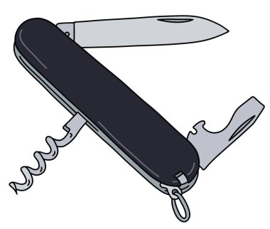 Siyah swiss army çakı