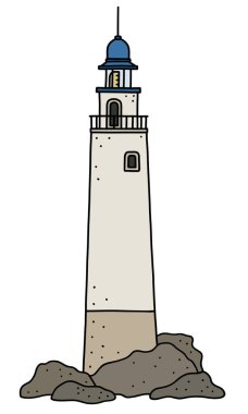 Eski taş deniz feneri