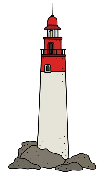 Old Stone Lighthouse — Stock Vector
