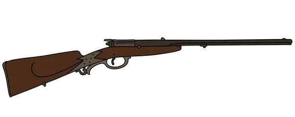 一支旧猎枪的矢量手绘 — 图库矢量图片