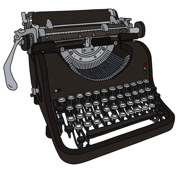 Vektoriserade Handen Ritning Vintage Skrivmaskin — Stock vektor