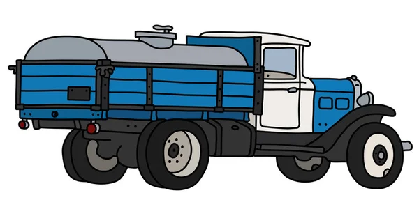 Wektoryzacji Ręki Rysunek Stary Truck Piasek Militaria Czołg — Wektor stockowy