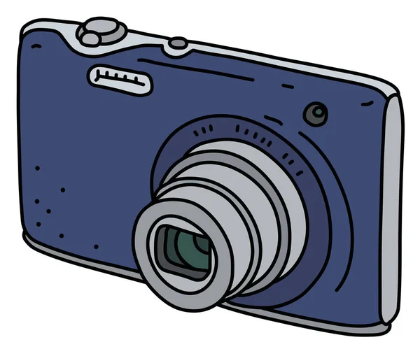 Disegno Mano Vettorializzato Una Piccola Macchina Fotografica Compatta Digitale Semplice — Vettoriale Stock