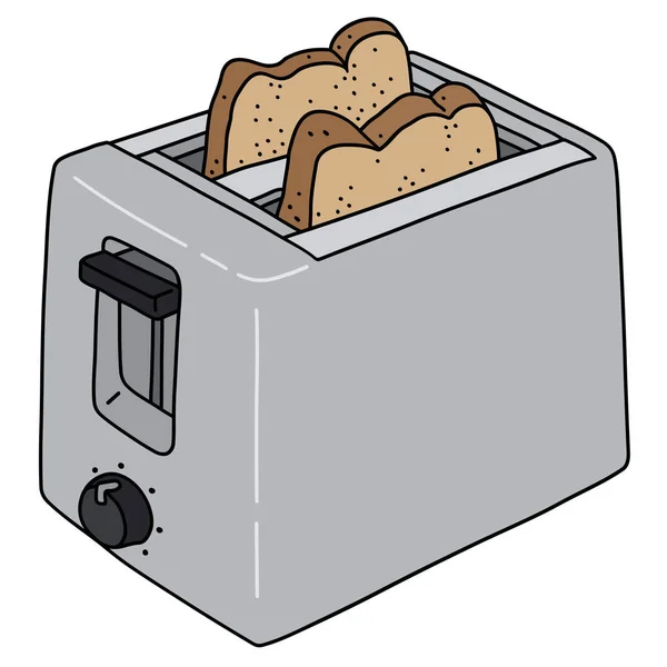 Stainless Steel Electric Toaster — Stock Vector