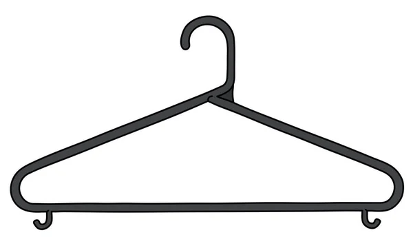 Vectorized Handtekening Van Een Eenvoudige Zwarte Kunststof Hanger — Stockvector