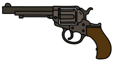 Klasik bir tabancanın el çizimi