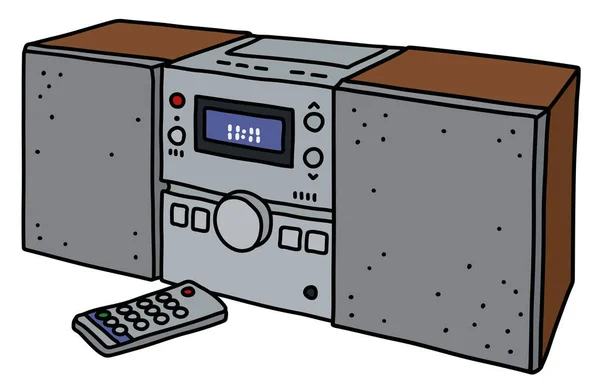 Die Vektorisierte Handzeichnung Eines Mikro Musikturms — Stockvektor