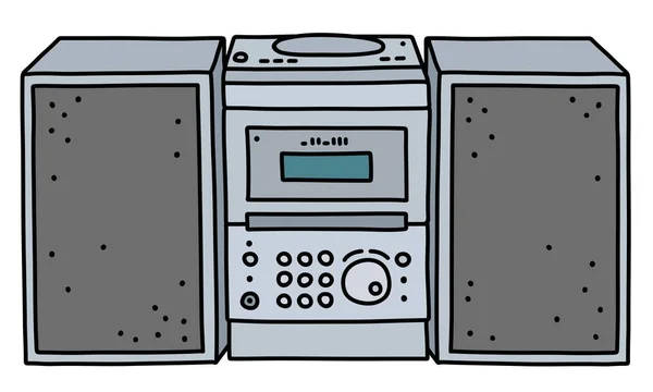 Die Vektorisierte Handzeichnung Eines Mikro Musikturms — Stockvektor