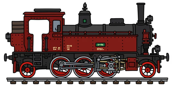 Die Alte Rote Panzerdampflokomotive lizenzfreie Stockillustrationen