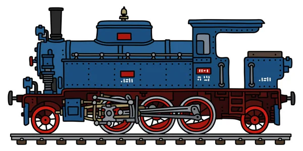 Die Dampflokomotive Mit Blauem Retro Tank Vektorgrafiken