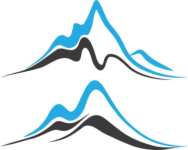Montañas Con Logotipo Picos Empinados Vector De Stock