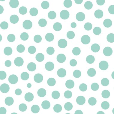 Pastel yeşil noktalar, ambalaj kağıdı, tekstil, kumaş ve tekstil için kusursuz vektör deseni. Geometrik desen..