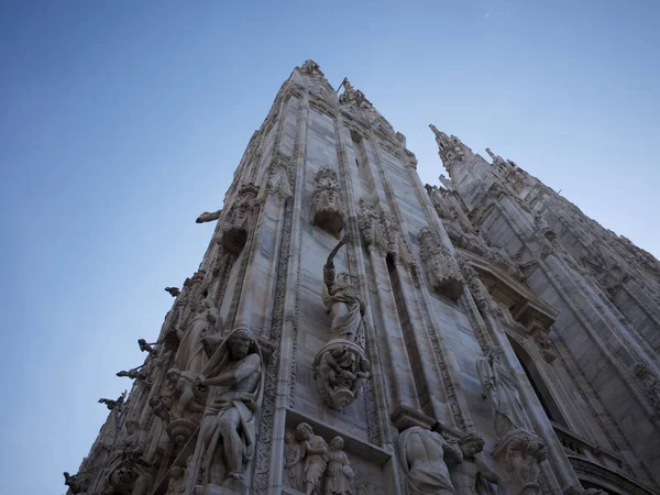 Milan cathedral wall sculpture — Stock Photo, Image