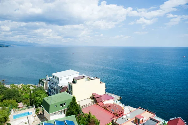 sea view from the balcony at a cheap resort